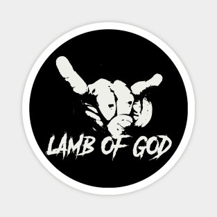 lamb of god ll horn sign Magnet